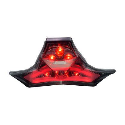 Kawasaki ZX4 ZX6 ZX10 Tail light with Integrated Turn Signals (Smoked lens)