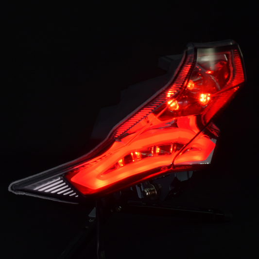 Kawasaki ZX4 ZX6 ZX10 Tail light with Integrated Turn Signals (Smoked lens)