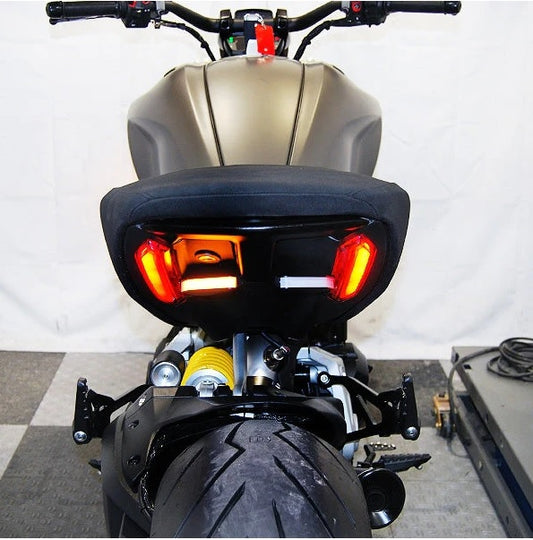 Ducati Diavel 1260 rear turn signals + Side mounted number plate bracket 2019 to present