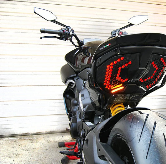 New Rage Cycles Ducati Diavel V4 Tail Tidy with turn signals / indicators