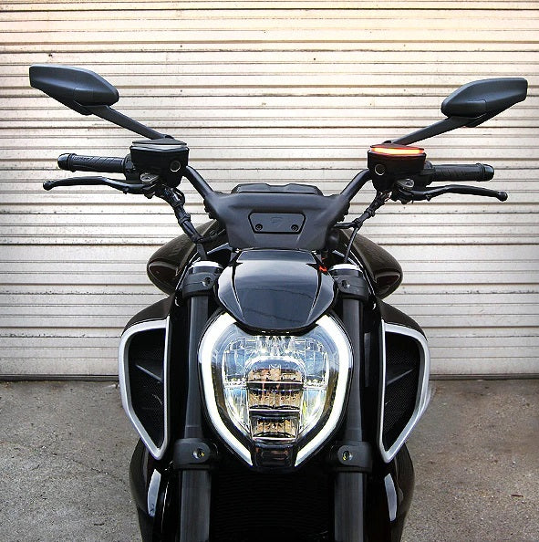 Ducati Diavel V4 MIRROR Block off indicators / turn signals