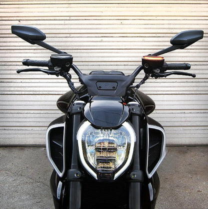 Ducati Diavel V4 MIRROR Block off indicators / turn signals