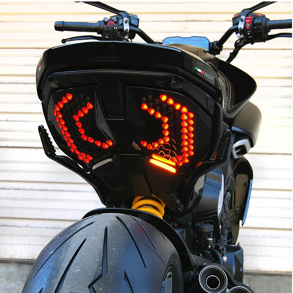 New Rage Cycles Ducati Diavel V4 Tail Tidy with turn signals / indicators