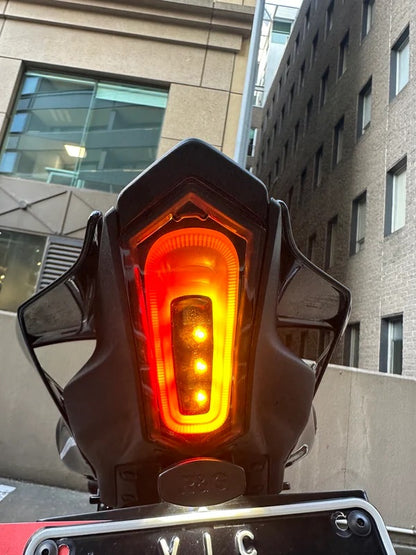 Yamaha YZF R1/R1S/R1M R6 R7 Tail light with Integrated Turn Signals (Smoked lens)