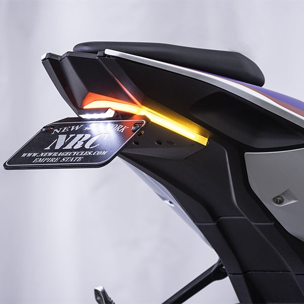 New Rage Cycles BMW S1000RR Tail Tidy with tail/stop light and indicators