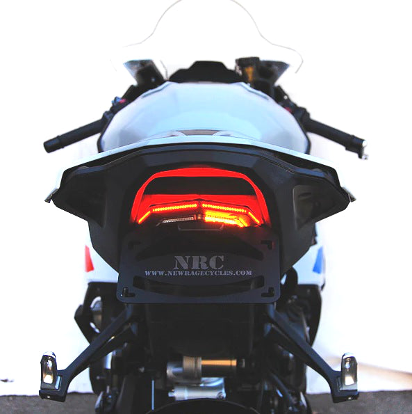 New Rage Cycles BMW S1000RR Tail Tidy with tail/stop light and indicators