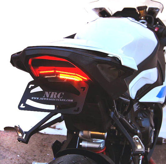 New Rage Cycles BMW S1000RR Tail Tidy with tail/stop light and indicators